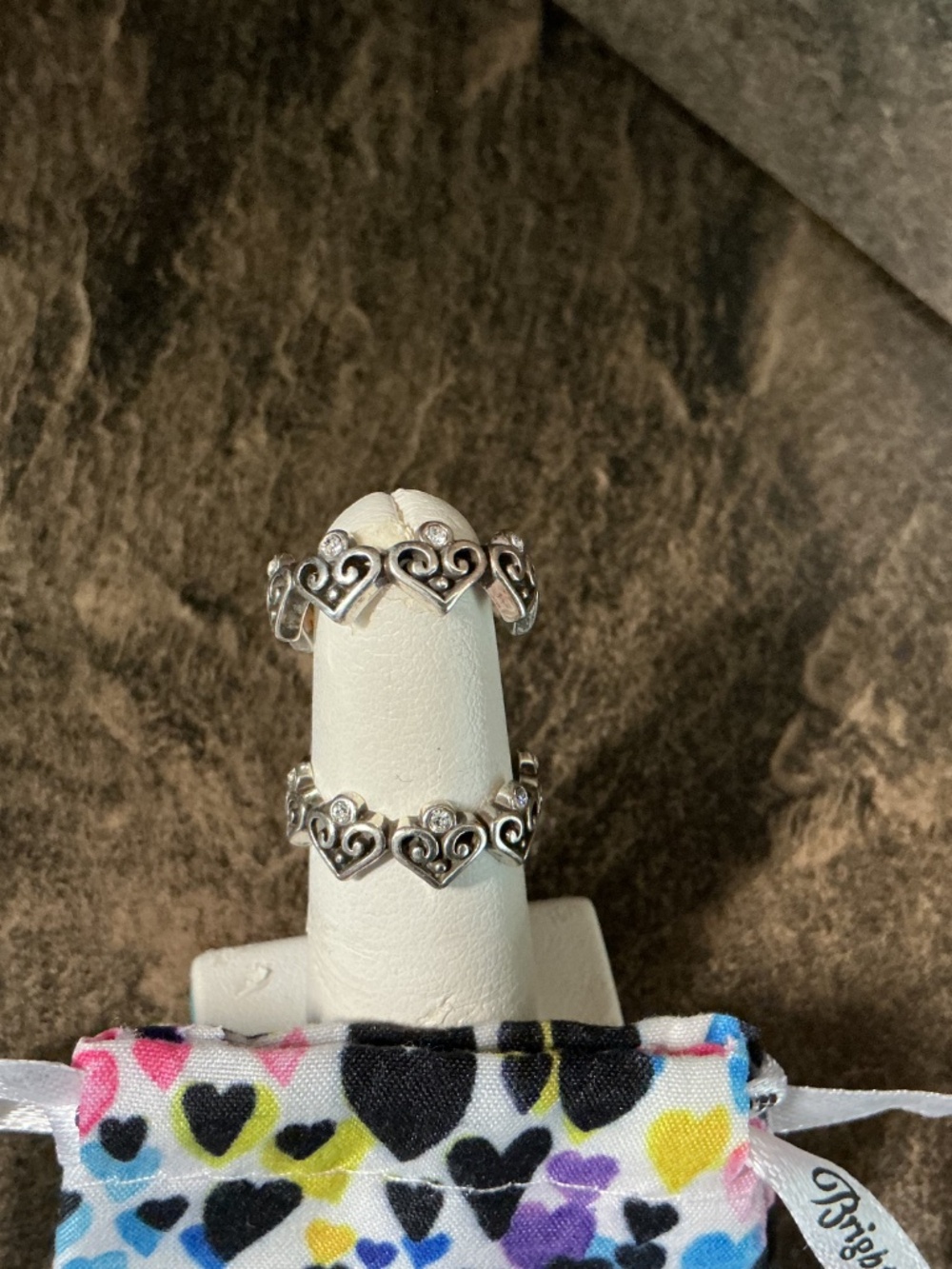 Brighton Alcazar Heart Stack Rings - 6 - Picture 2 of 7